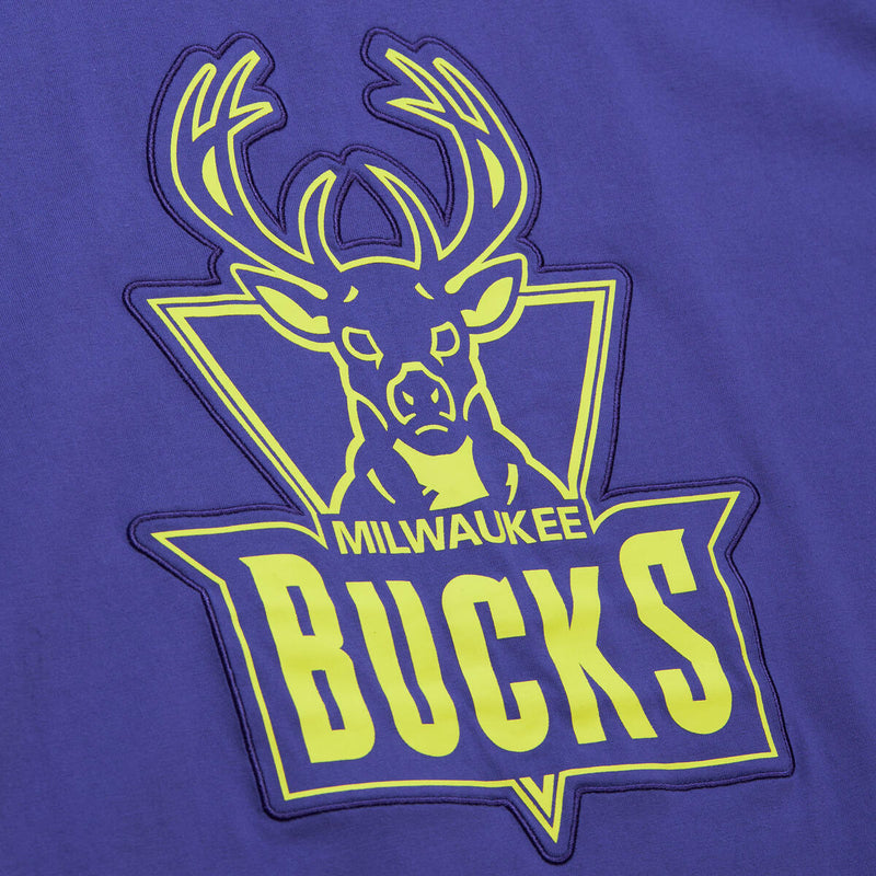 NBA NEON NIGHTS SS PREMIUM TEE BUCKS REGAL PURPLE FC7944-MBURGPR - Image 3
