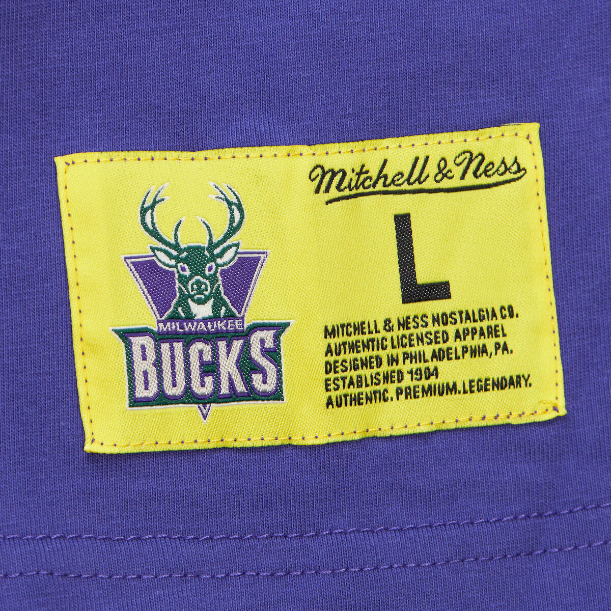NBA NEON NIGHTS SS PREMIUM TEE BUCKS REGAL PURPLE FC7944-MBURGPR - Image 4