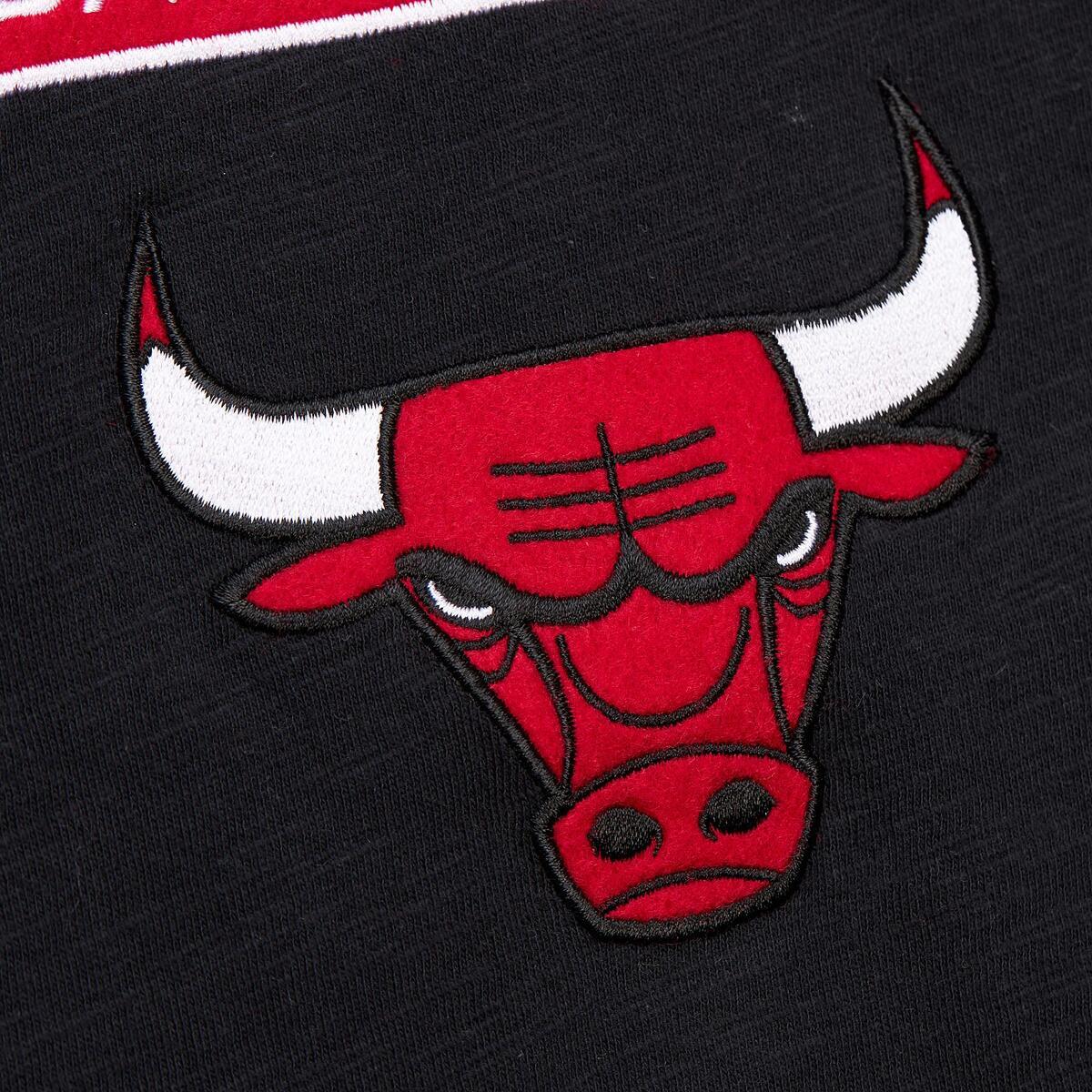 NBA LEGENDARY SLUB SS TEE VINTAGE LOGO BULLS Black FC8050-CBUBLCK - Image 4