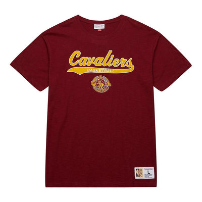 NBA LEGENDARY SLUB SS TEE VINTAGE LOGO CAVALIERS Maroon FC8050-CCAMARO - Image 1