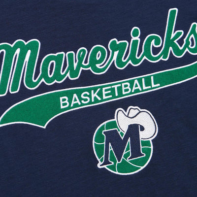 NBA LEGENDARY SLUB SS TEE VINTAGE LOGO MAVERICKS Navy FC8050-DMANAVY - Image 2