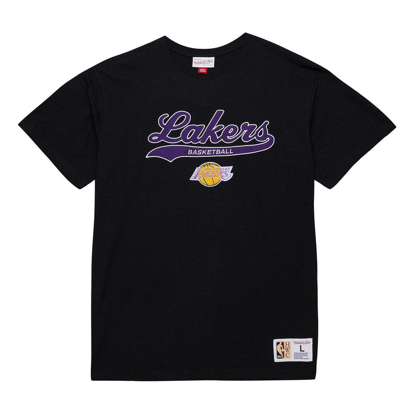 NBA LEGENDARY SLUB SS TEE VINTAGE LOGO LAKERS Black FC8050-LALBLCK - Image 1