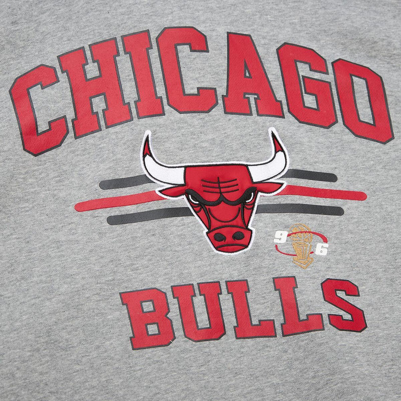 NBA ALLOVER CREW 4.0 VINTAGE LOGO BULLS Grey Heather FC8055-CBUGYHT - Image 3
