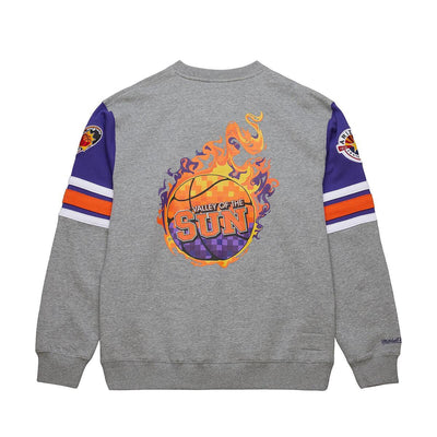 NBA ALLOVER CREW 4.0 VINTAGE LOGO SUNS Grey Heather FC8055-PSUGYHT - Image 2