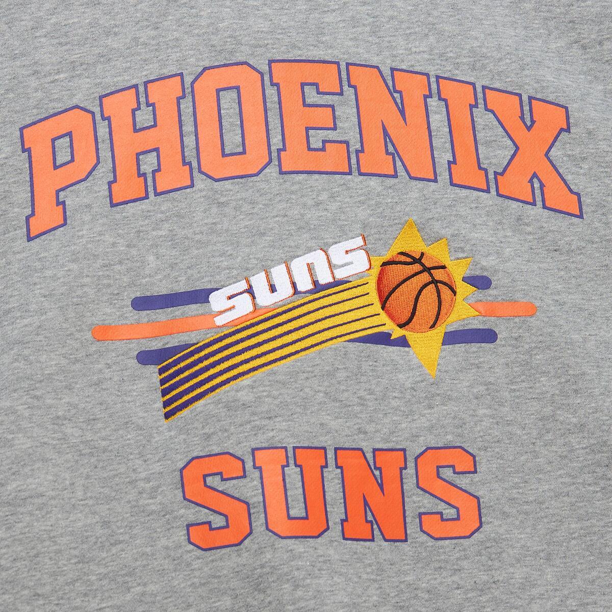 NBA ALLOVER CREW 4.0 VINTAGE LOGO SUNS Grey Heather FC8055-PSUGYHT - Image 3