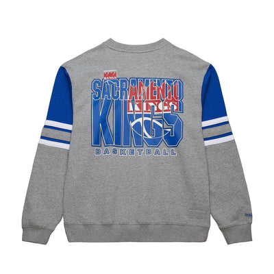 NBA ALLOVER CREW 4.0 VINTAGE LOGO KINGS Grey Heather FC8055-SKIGYHT - Image 2