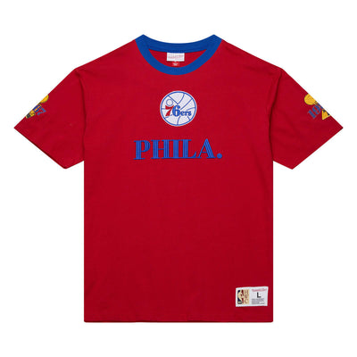 NBA TEAM OG 3.0 SS TEE VINTAGE LOGO 76ERS Scarlet FC8082-P76SCAR - Image 6