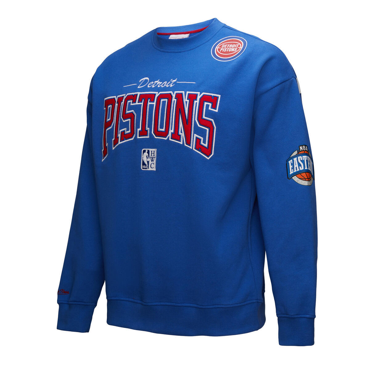 NBA THERE AND BACK 2.0 CREW FLEECE VINTAGE LOGO PISTONS Royal FC8088-DPIROYA - Image 8