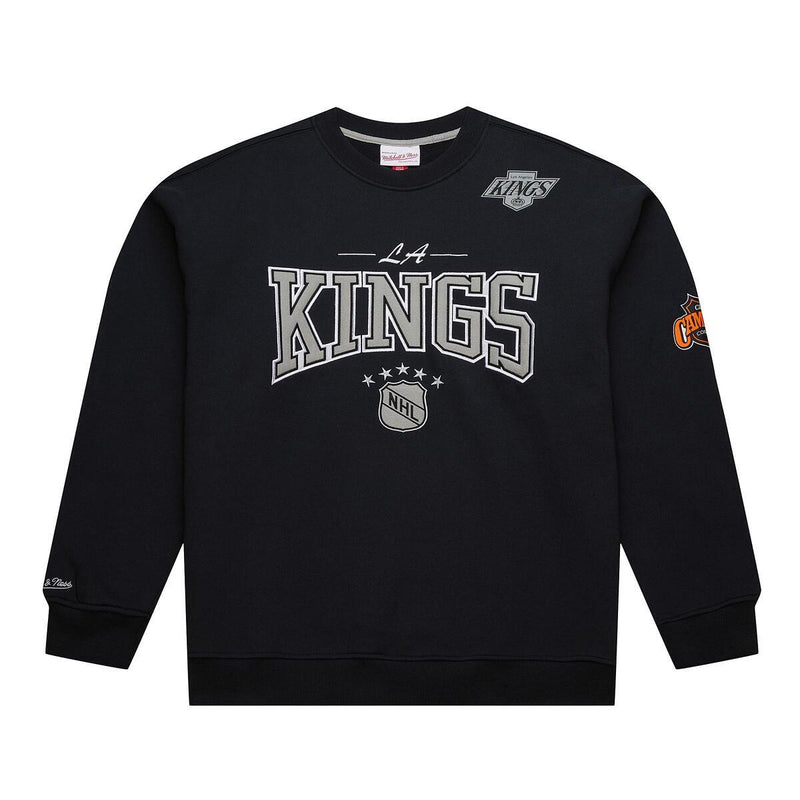 NHL THERE AND BACK 2.0 CREW FLEECE VINTAGE LOGO KINGS Black FC8088-LAKBLCK - Image 1