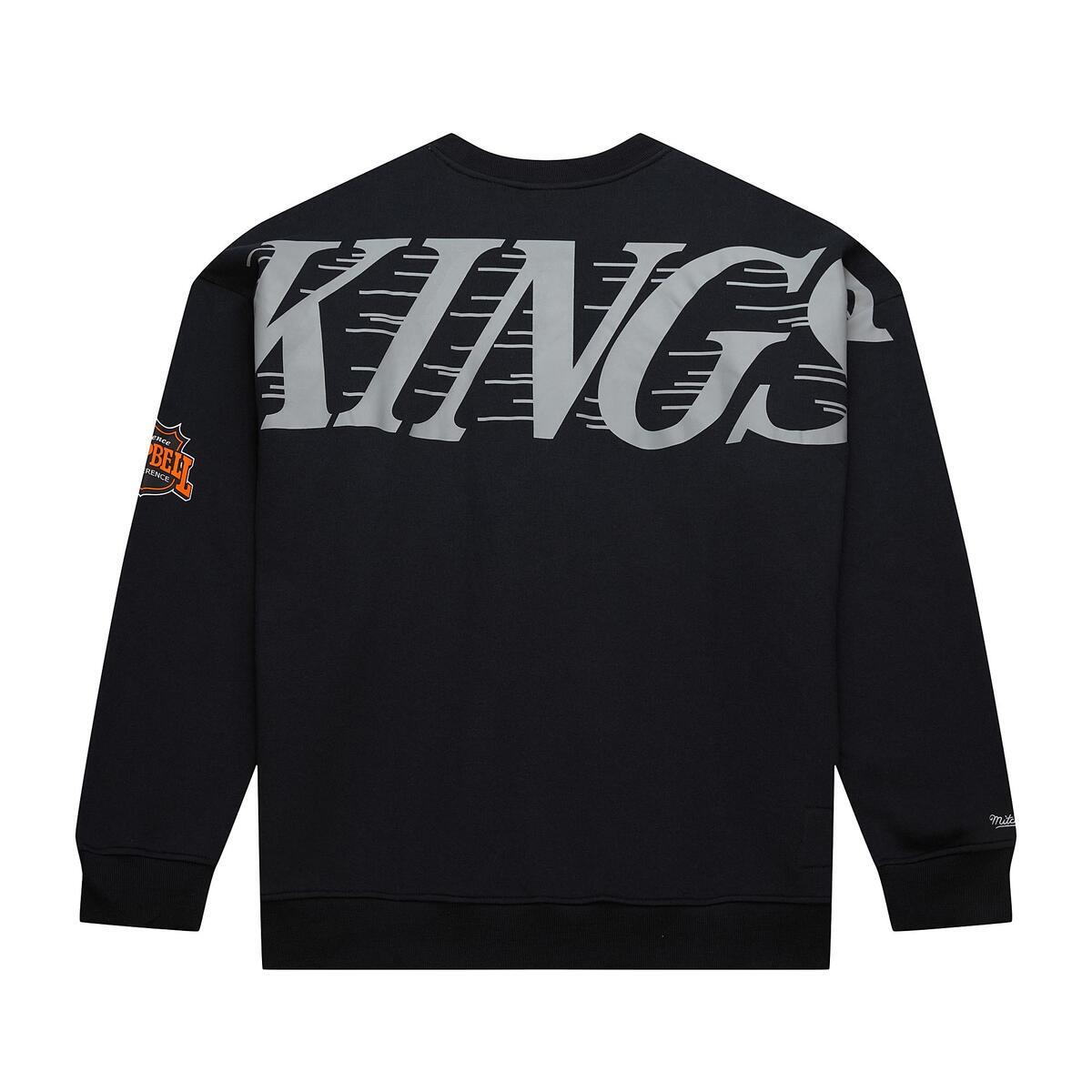 NHL THERE AND BACK 2.0 CREW FLEECE VINTAGE LOGO KINGS Black FC8088-LAKBLCK - Image 2