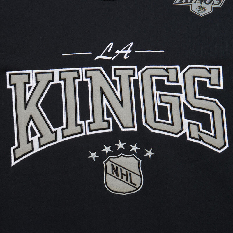 NHL THERE AND BACK 2.0 CREW FLEECE VINTAGE LOGO KINGS Black FC8088-LAKBLCK - Image 3