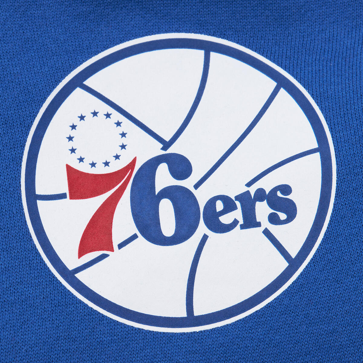 NBA THERE AND BACK 2.0 CREW FLEECE VINTAGE LOGO 76ERS Royal FC8088-P76ROYA - Image 3