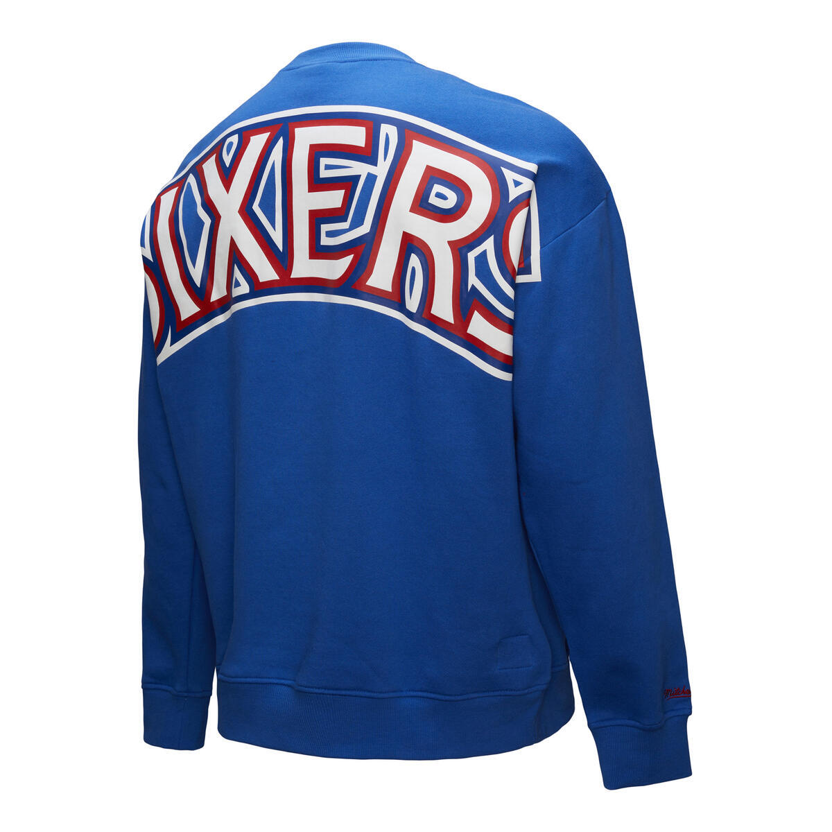 NBA THERE AND BACK 2.0 CREW FLEECE VINTAGE LOGO 76ERS Royal FC8088-P76ROYA - Image 1