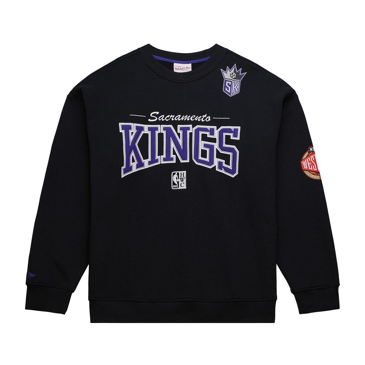 NBA THERE AND BACK 2.0 CREW FLEECE VINTAGE LOGO KINGS Black FC8088-SKIBLCK - Image 1