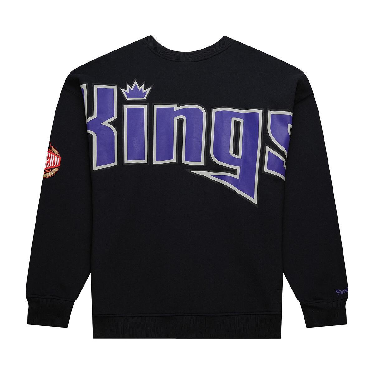 NBA THERE AND BACK 2.0 CREW FLEECE VINTAGE LOGO KINGS Black FC8088-SKIBLCK - Image 2