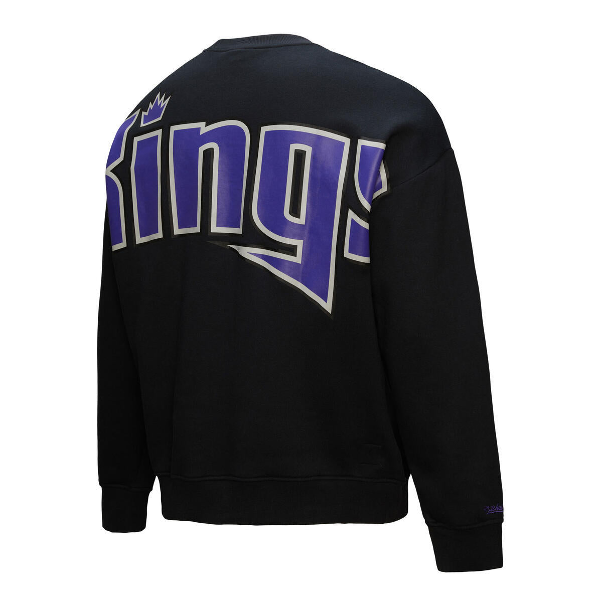 NBA THERE AND BACK 2.0 CREW FLEECE VINTAGE LOGO KINGS Black FC8088-SKIBLCK - Image 7