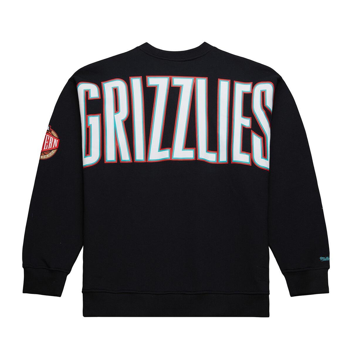 NBA THERE AND BACK 2.0 CREW FLEECE VINTAGE LOGO GRIZZLIES Black FC8088-VGRBLCK - Image 2