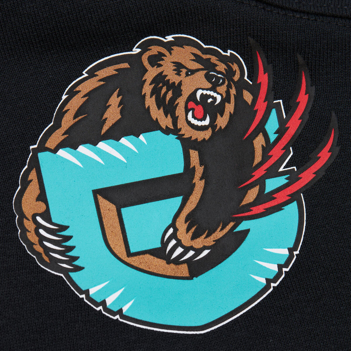 NBA THERE AND BACK 2.0 CREW FLEECE VINTAGE LOGO GRIZZLIES Black FC8088-VGRBLCK - Image 6