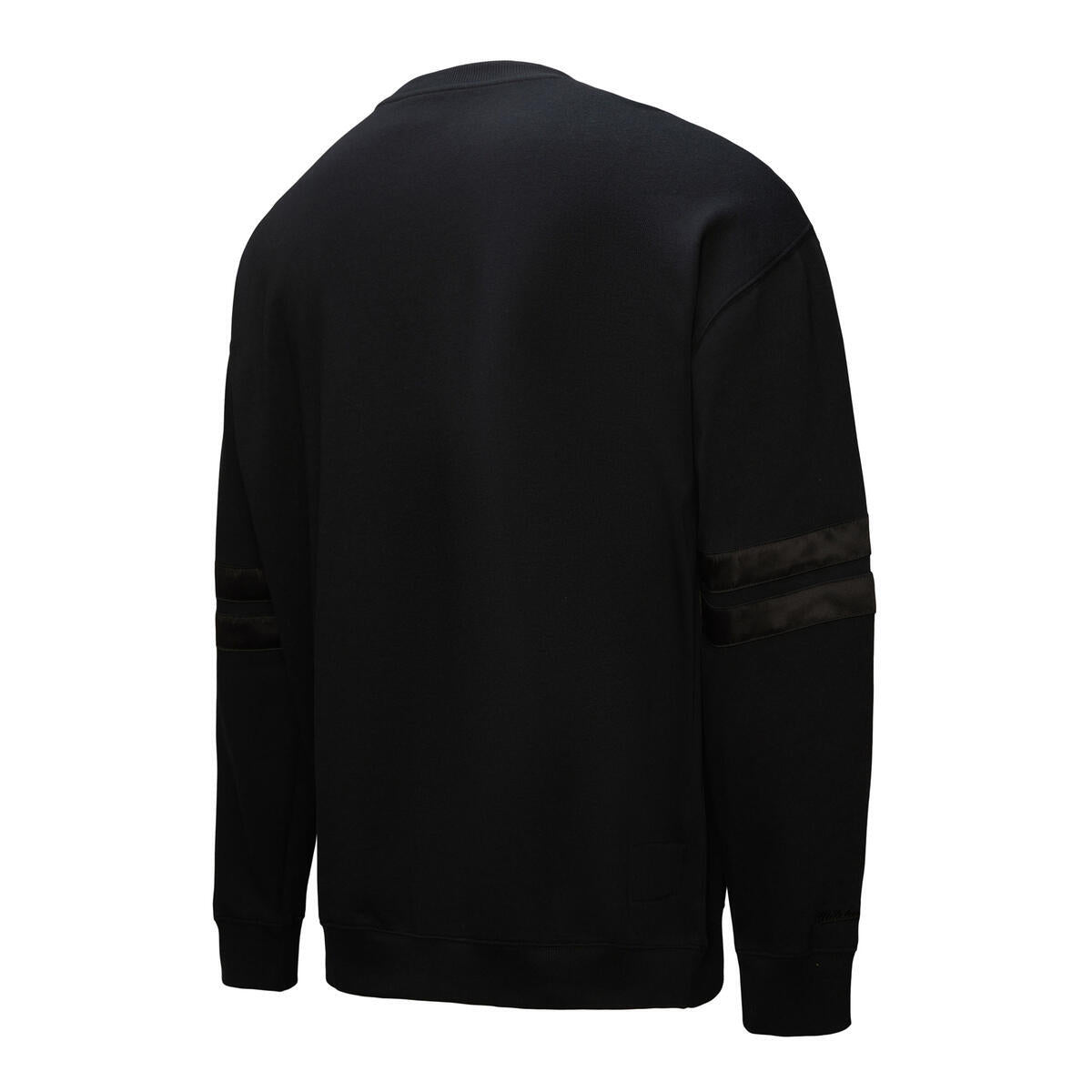 NBA SATIN STRIPES FLEECE CREW VINTAGE LOGO SUNS Black FC8090-PSUBLCK - Image 5