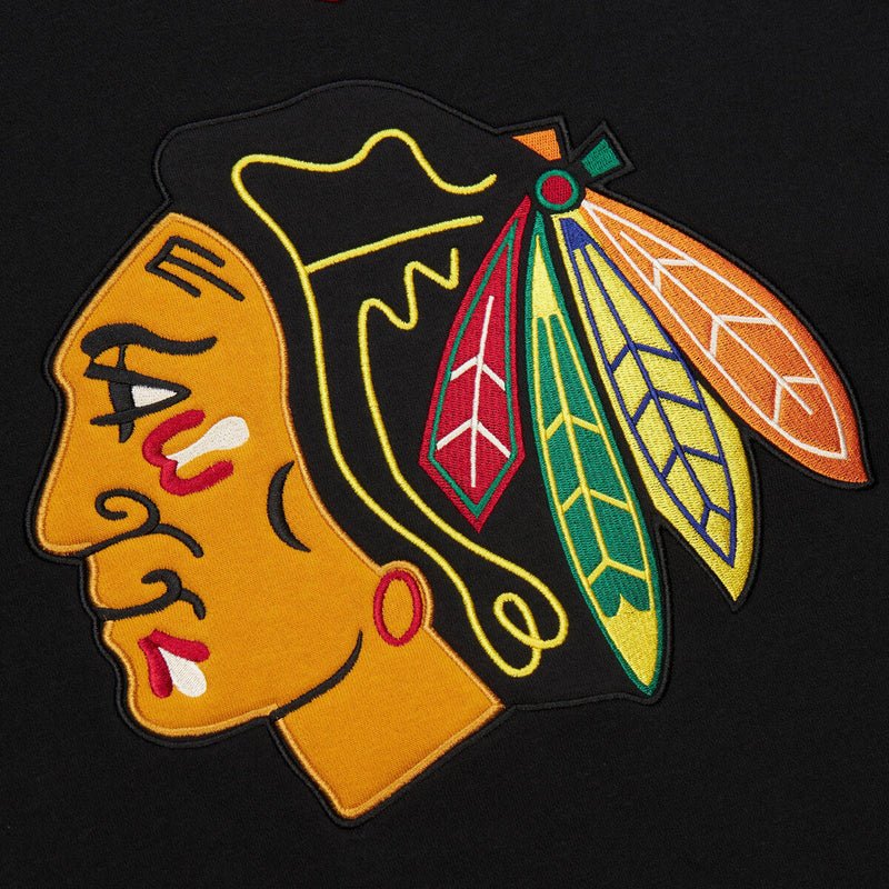 NHL HERITAGE LACE-UP CREW CURRENT LOGO BLACKHAWKS Black FC8096-CBHBLCK - Image 3