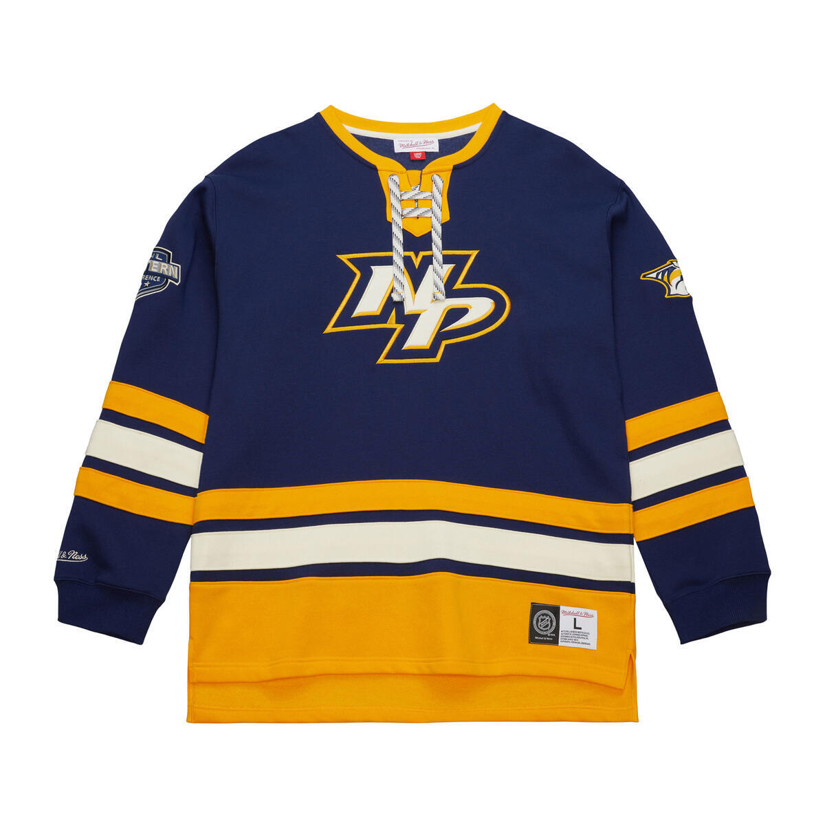 NHL HERITAGE LACE-UP CREW CURRENT LOGO PREDATORS Navy FC8096-NPRNAVY - Image 1
