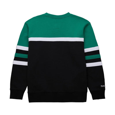 NHL HEAD COACH FLEECE CREW CURRENT LOGO STARS Black-Green FC8125-DSTBKGN - Image 2