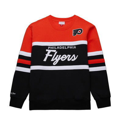 NHL HEAD COACH FLEECE CREW CURRENT LOGO FLYERS Black-Orange FC8125-PFLBKOR - Image 1