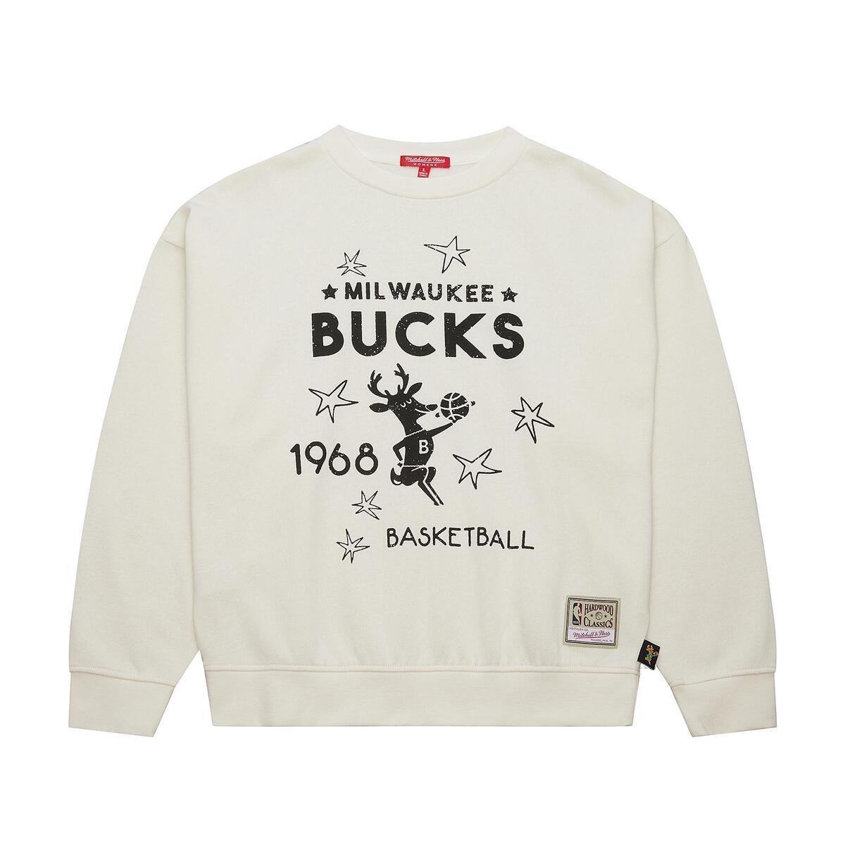 NBA WOMEN'S LOGO LT CREW 3.0 BUCKS - Image 1