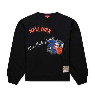 NBA WOMEN'S CREWNECK SWEATSHIRT KNICKS - Black - Image 1