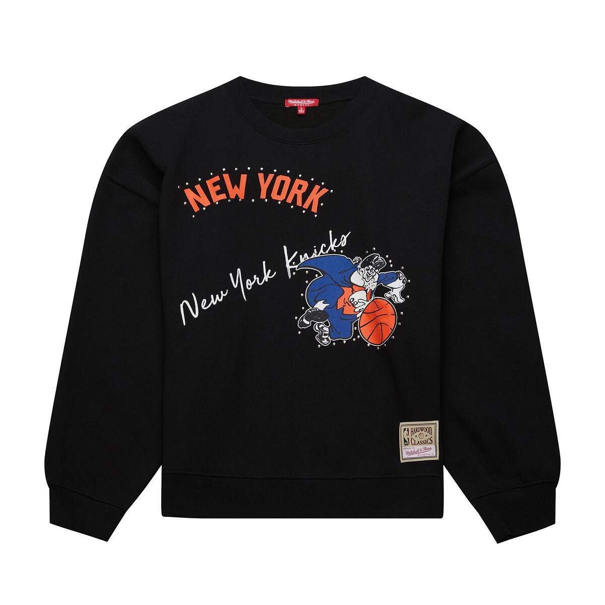 NBA WOMEN'S CREWNECK SWEATSHIRT KNICKS - Black - Image 1