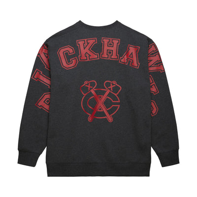 NHL WOMEN'S GRAPHIC HEATHER OVERSIZED SWEATSHIRT BLACKHAWKS - Image 2