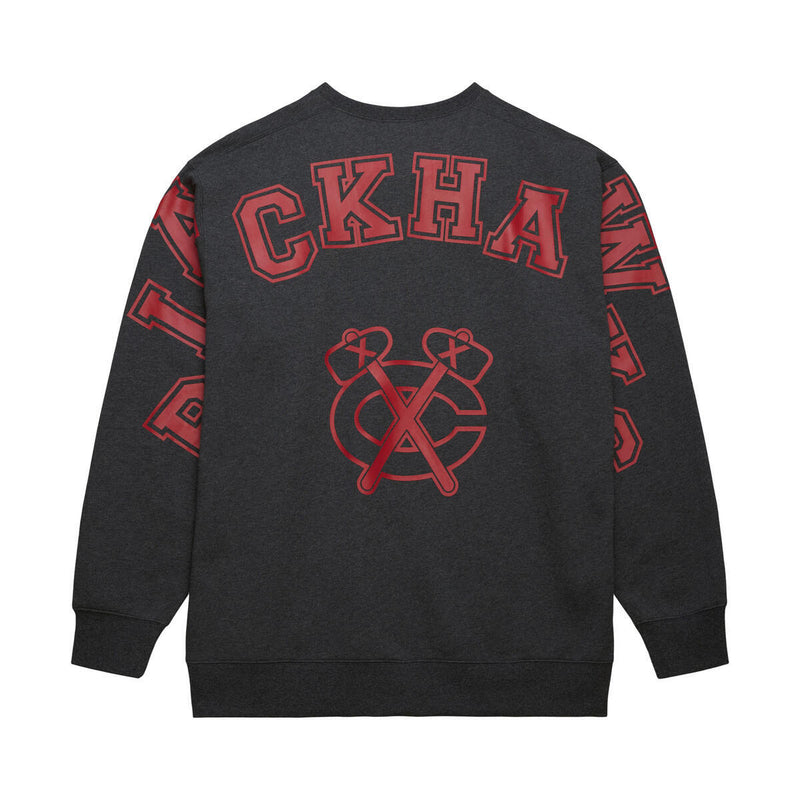 NHL WOMEN'S GRAPHIC HEATHER OVERSIZED SWEATSHIRT BLACKHAWKS - Image 2