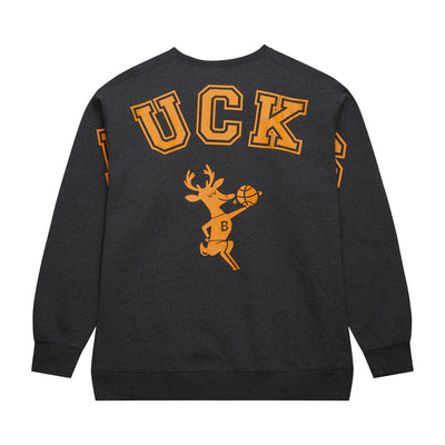 NBA WOMEN'S GRAPHIC HEATHER OVERSIZED SWEATSHIRT BUCKS - Image 2