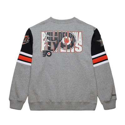 NHL ALLOVER CREW 4.0 CURRENT LOGO FLYERS Grey Heather FC8314-PFLGYHT - Image 2
