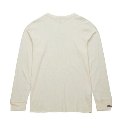 NBA HERITAGE LS SLUB TEE VINTAGE LOGO LAKERS CREAM-BLACK FC8333-LALCRBK - Image 2