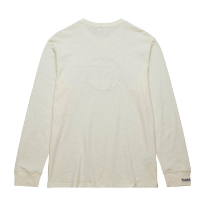 NBA HERITAGE LS SLUB TEE VINTAGE LOGO LAKERS Cream FC8333-LALCREA - Image 2