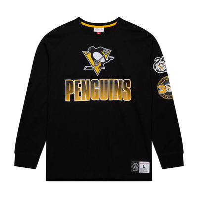 NHL ALLOVER LS TEE CURRENT LOGO PENGUINS Black FC8351-PPEBLCK - Image 1