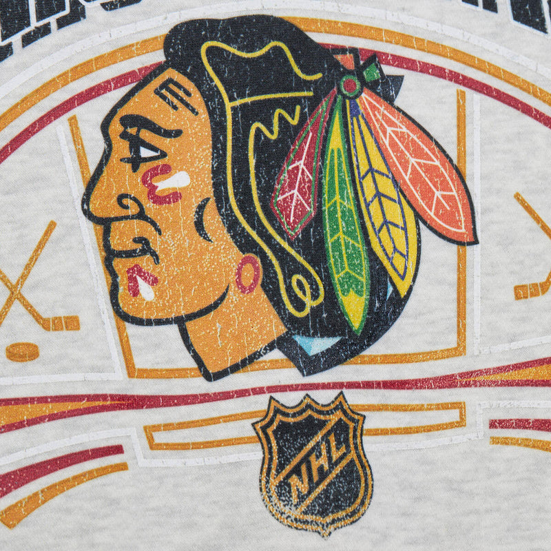 NHL EASY COOL CREWNECK SWEATSHIRT BLACKHAWKS Oatmeal Heather FC8369-CBHOTHT - Image 3