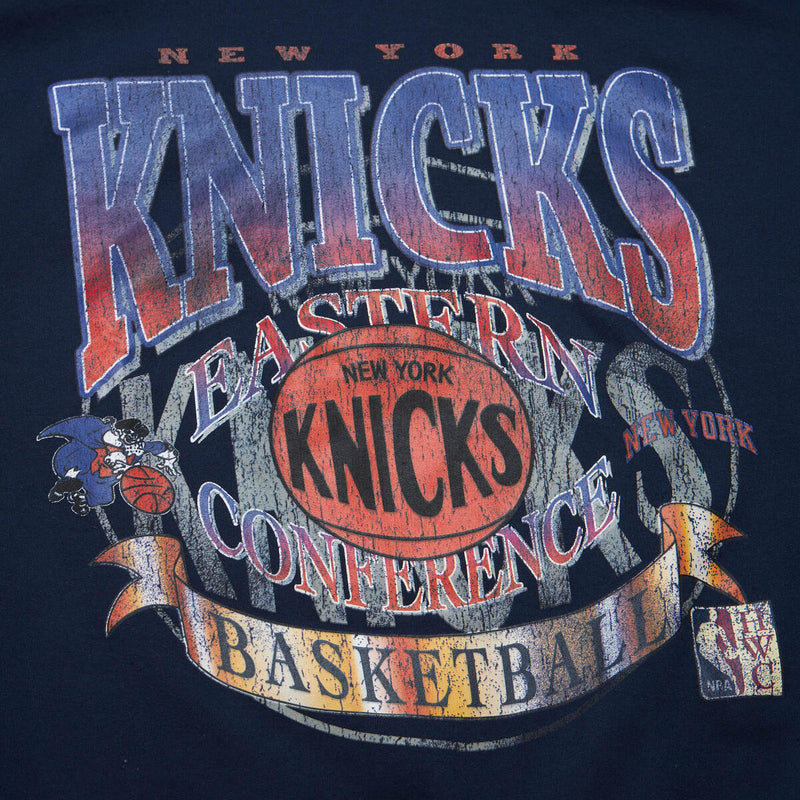 NBA EASY COOL CREWNECK SWEATSHIRT KNICKS Blue FC8369-NYKBLUE - Image 5