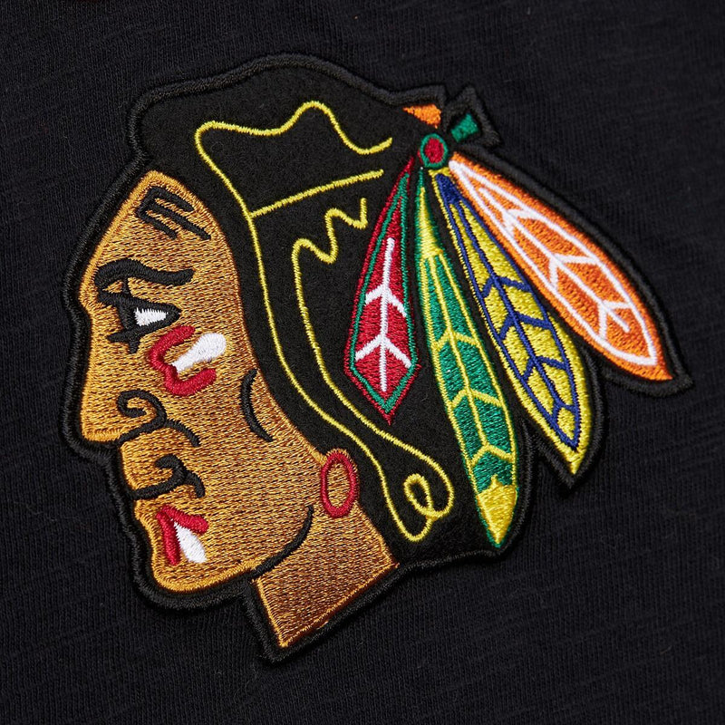 NHL LEGENDARY SLUB LS TEE CURRENT LOGO BLACKHAWKS BLACK-SCARLET FC8665-CBHBKSC - Image 4