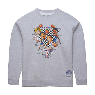 NBA ALL-STAR CARICATURES ALL-STAR 1985 MULTI - Grey Heather - Image 1