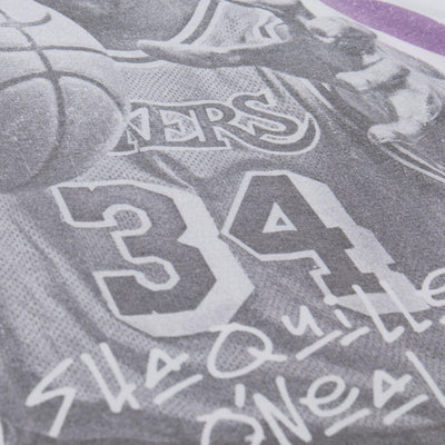 NBA SHOWSTOPPER SS PLAYER TEE VINTAGE LOGO ALL-STAR SHAQUILLE O'NEAL White-Gold FC9197-ASGWHGD - Image 3