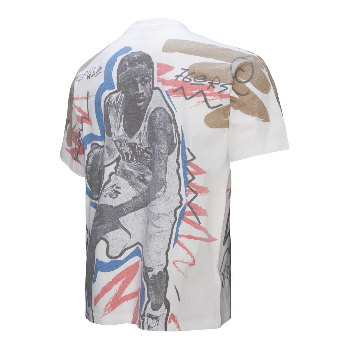 NBA SHOWSTOPPER SS PLAYER TEE VINTAGE LOGO ALL-STAR ALLEN IVERSON - White-Royal - Image 6