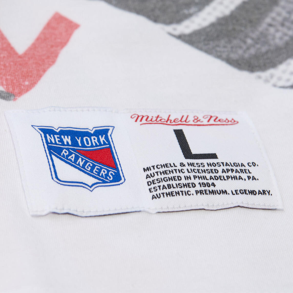 NHL SHOWSTOPPER SS PLAYER TEE VINTAGE LOGO RANGERS MARK MESSIER Multi-White FC9197-NYAMTWH - Image 4