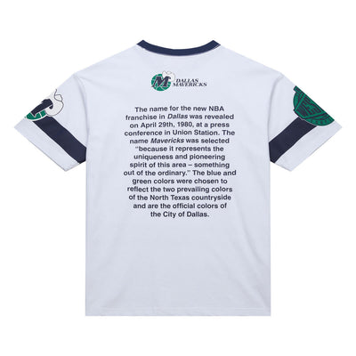 NBA TEAM ORIGINS PREMIUM SS TEE VINTAGE LOGO MAVERICKS White FC9265-DMAWHIT - Image 2