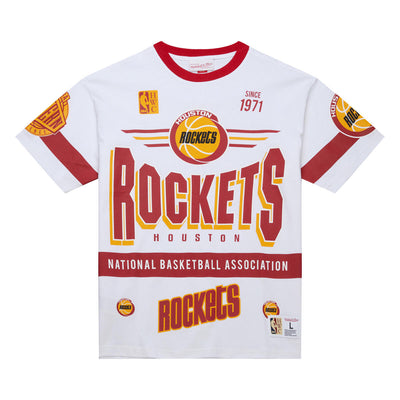 NBA TEAM ORIGINS PREMIUM SS TEE VINTAGE LOGO ROCKETS White FC9265-HROWHIT - Image 1