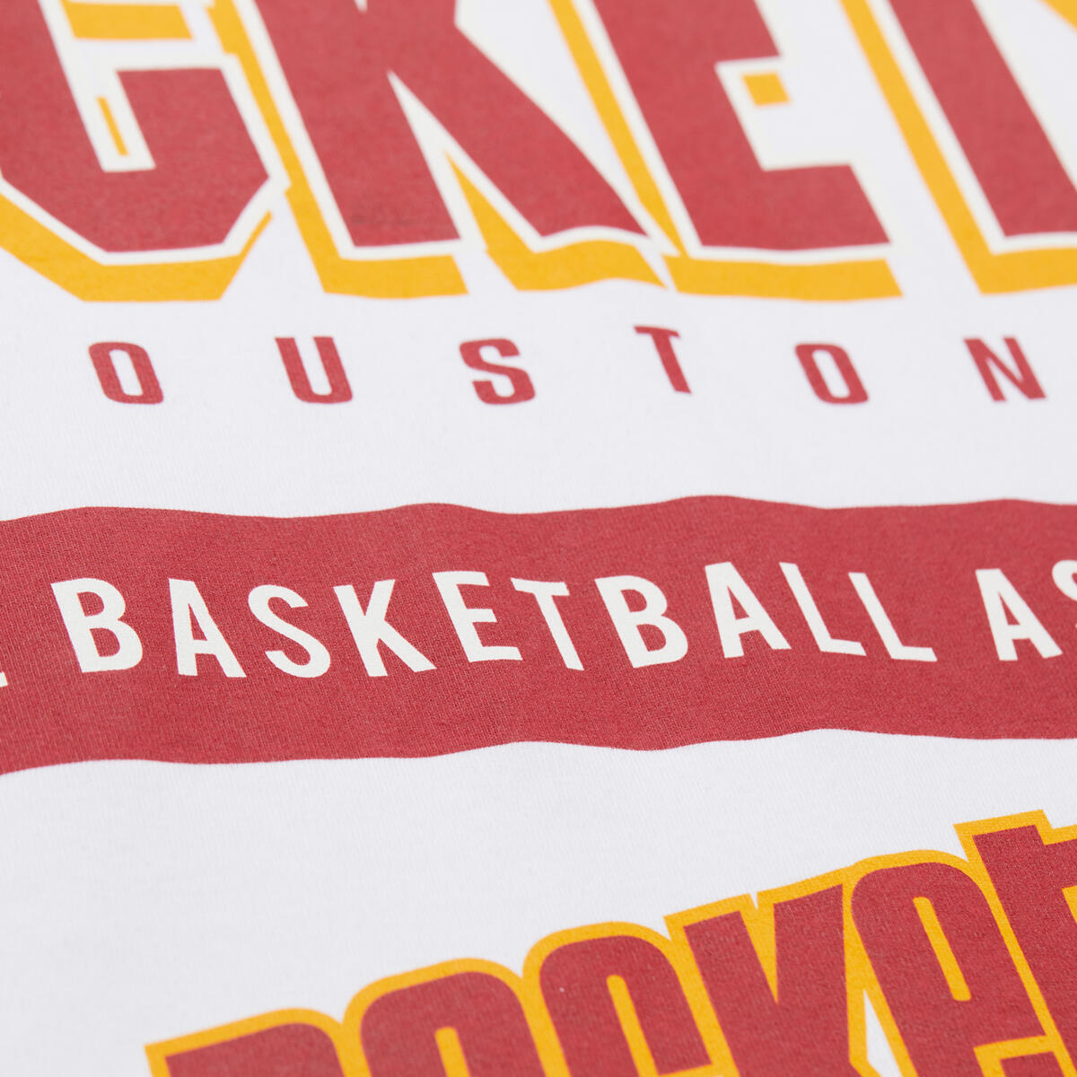 NBA TEAM ORIGINS PREMIUM SS TEE VINTAGE LOGO ROCKETS White FC9265-HROWHIT - Image 5