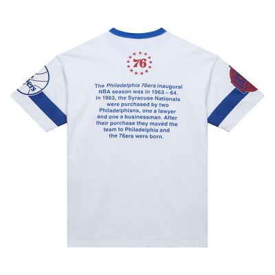 NBA TEAM ORIGINS PREMIUM SS TEE VINTAGE LOGO 76ERS White FC9265-P76WHIT - Image 2