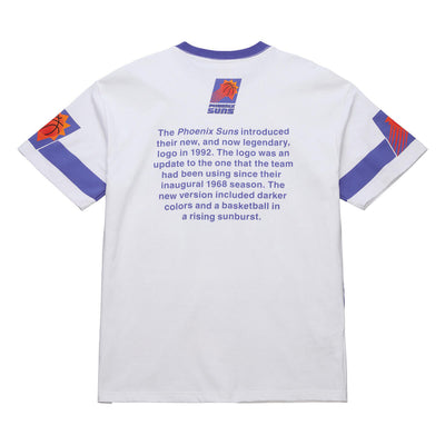 NBA TEAM ORIGINS PREMIUM SS TEE VINTAGE LOGO SUNS White FC9265-PSUWHIT - Image 2