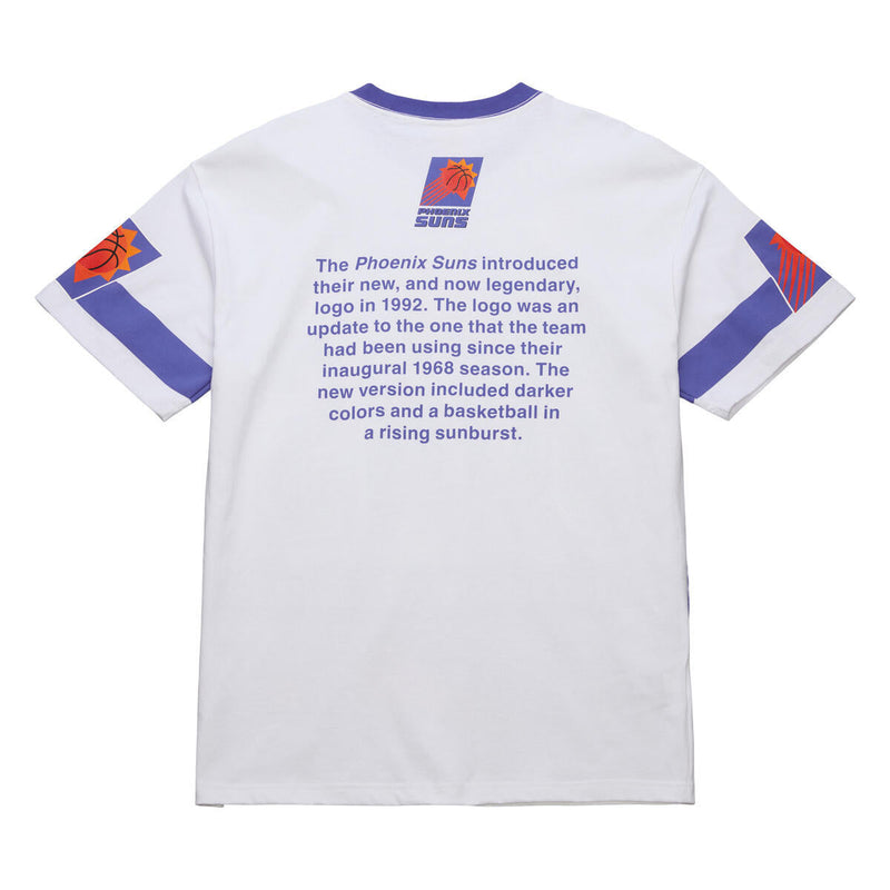 NBA TEAM ORIGINS PREMIUM SS TEE VINTAGE LOGO SUNS White FC9265-PSUWHIT - Image 2